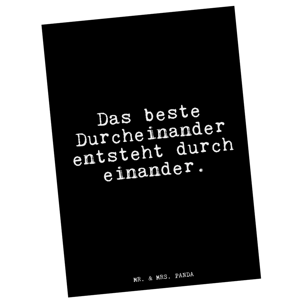 Pocztówka Das beste Durcheinander entsteht... Przysłowie, przysłowia, zabawne przysłowia, mądrości, cytaty, prezenty z przysłowiami
