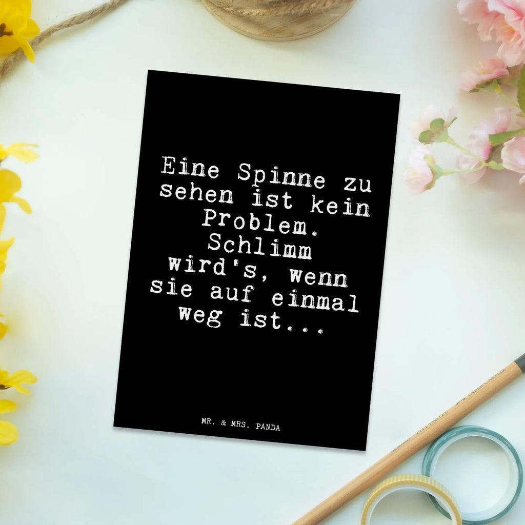 Pocztówka Eine Spinne zu sehen... Postkarte, Karte, Geschenkkarte, Grußkarte, Einladung, Ansichtskarte, Geburtstagskarte, Einladungskarte, Dankeskarte, Ansichtskarten, Einladung Geburtstag, Einladungskarten Geburtstag, Spruch, Sprüche, lustige Sprüche, Weisheiten, Zitate, Spruch Geschenke, Glizer Spruch Sprüche Weisheiten Zitate Lustig Weisheit Worte