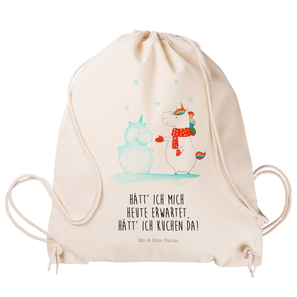 Drawstring bag unicorn snowman hipster, sports bag, gym bag, bag, jute bag, carrier bag, unicorn, unicorns, Cake, present, Cap, Gloves, Winter, Christmas Motif, Christmas, Snow, Snowman, Cold, X-Mas, Unicorn, winter gift