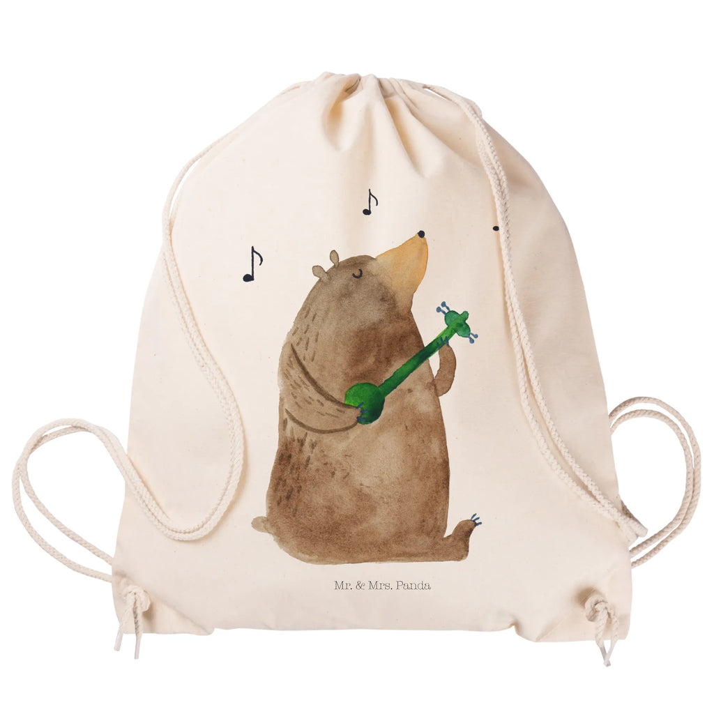 Drawstring bag bear guitar sports bag, gym bag, hipster, bag, jute bag, carrier bag, bear, teddy, teddy bear, cuddly toy