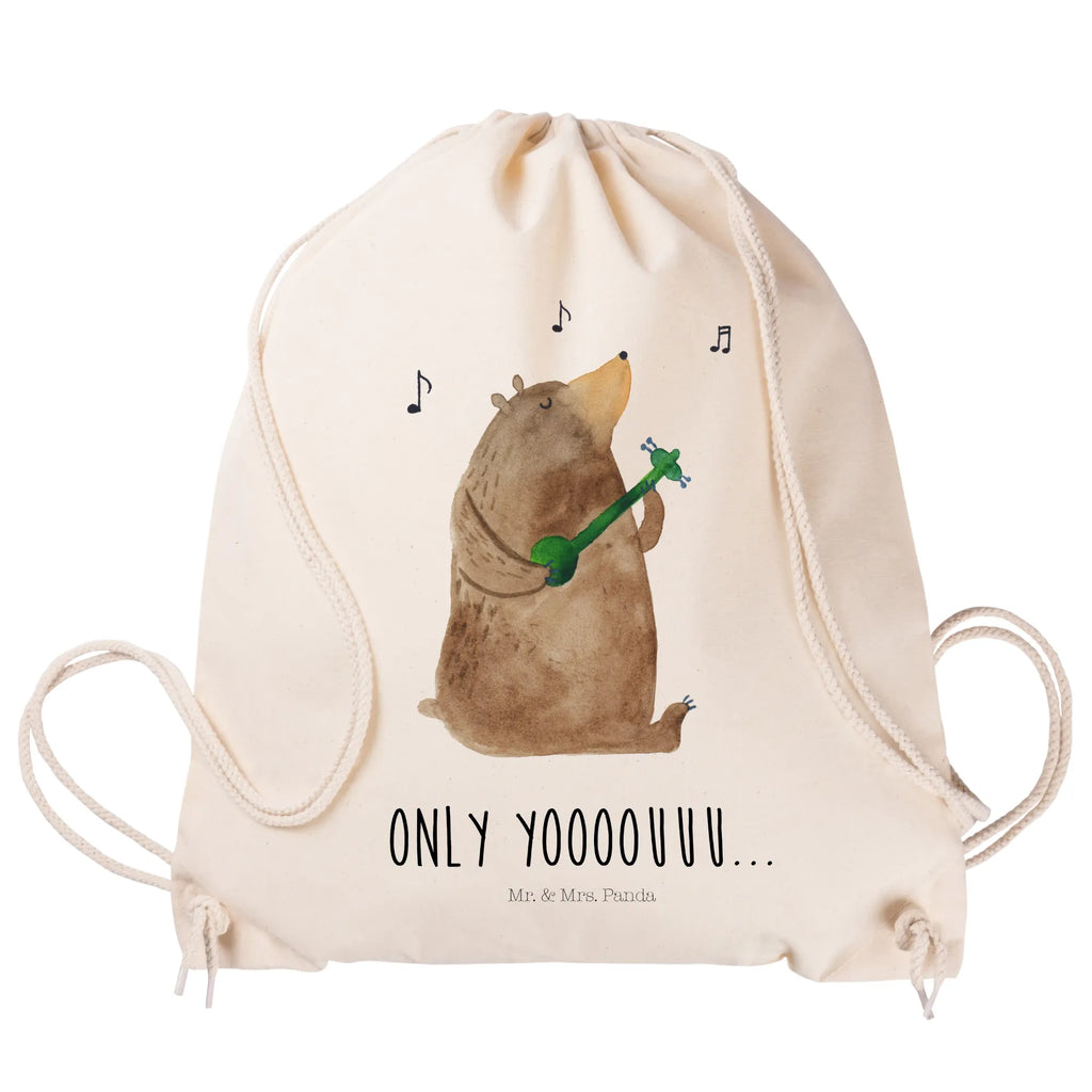 Drawstring bag bear guitar sports bag, gym bag, hipster, bag, jute bag, carrier bag, bear, teddy, teddy bear, cuddly toy