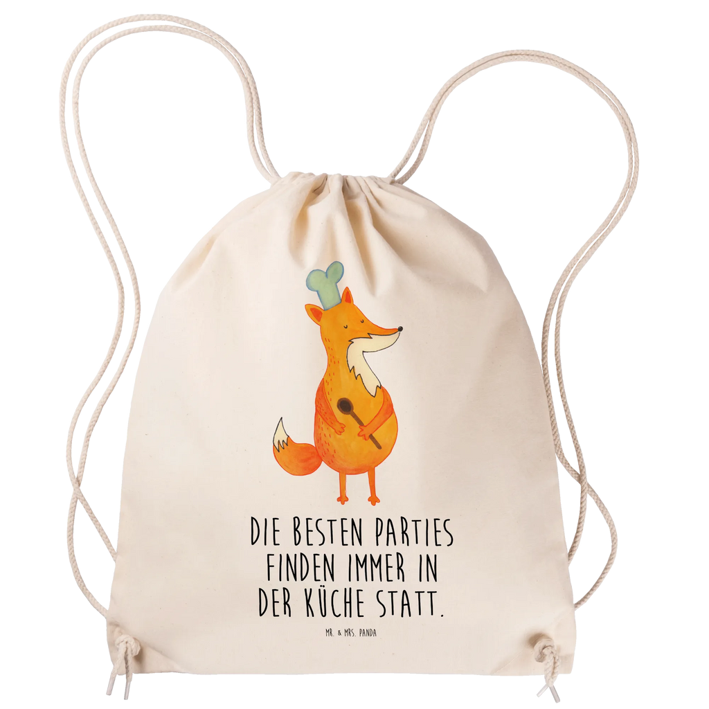 Drawstring bag Fox A cook gym bag, hipster, sports bag, carrier bag, jute bag, bag, fox, foxes, forest wildlife, clever as a fox, animal lover, Chefs, funny, Kitchen slogan, Kitchen decoration, Fox, Party slogan, Baker, Cook gift, Slogan funny