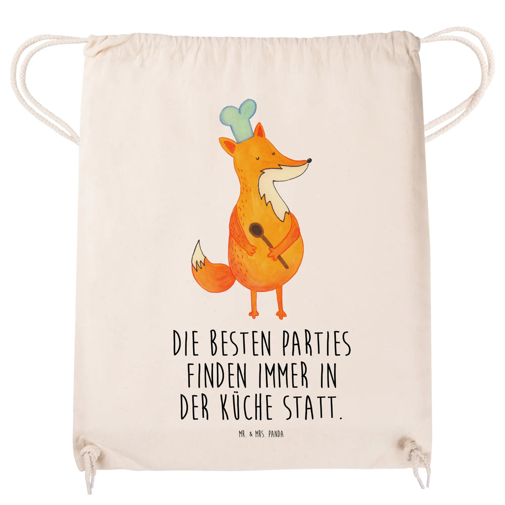 Drawstring bag Fox A cook gym bag, hipster, sports bag, carrier bag, jute bag, bag, fox, foxes, forest wildlife, clever as a fox, animal lover, Chefs, funny, Kitchen slogan, Kitchen decoration, Fox, Party slogan, Baker, Cook gift, Slogan funny