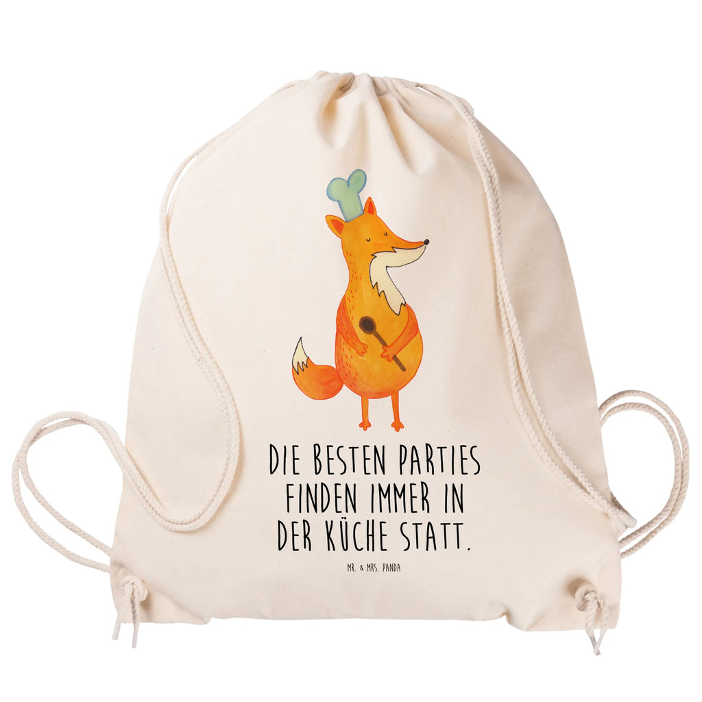 Drawstring bag Fox A cook gym bag, hipster, sports bag, carrier bag, jute bag, bag, fox, foxes, forest wildlife, clever as a fox, animal lover, Chefs, funny, Kitchen slogan, Kitchen decoration, Fox, Party slogan, Baker, Cook gift, Slogan funny