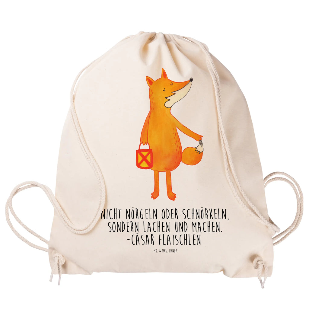 Drawstring bag Fox Lantern jute bag, gym bag, hipster, sports bag, bag, carrier bag, fox, foxes, forest wildlife, clever as a fox, animal lover, Caesar Otto Hugo Flaischlen, Saint Martin, Lantern, Lovesickness Spell, Fox, Spell comforting, Foxes, Lantern parade, Cheer up