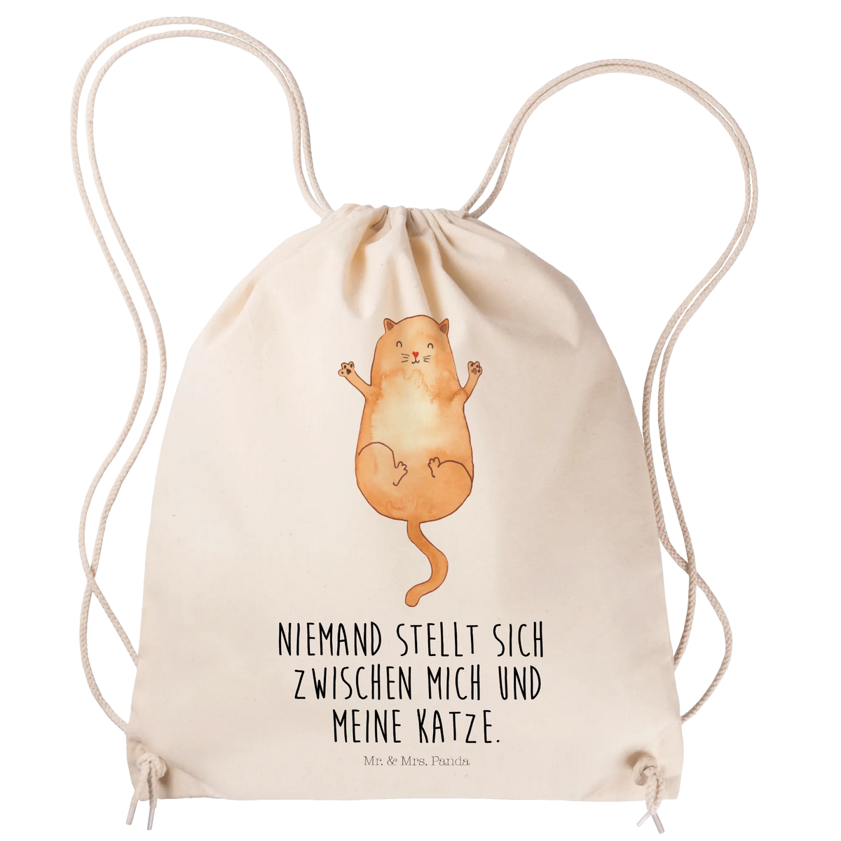 Drawstring bag Cat Embrace animal lover, tomcat, kitty, meow, kitten, housecat, mama cat, love cats, cat image, cat fan, cat lover, cat fancier, cat decoration, gift for cat lover, cat owner, funny cats, cat sayings, cat motto, funny cat gifts, fan merchandise, cat stuff, girlfriend, friends, pussy, cat love, pet
