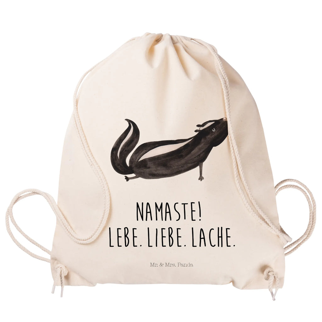 Drawstring bag skunk yoga sports bag, gym bag, hipster, jute bag, bag, carrier bag, Skunk, Stinky, Predator, Wild animal, Live, Yoga, Stinker, Namaste, Love, Laugh