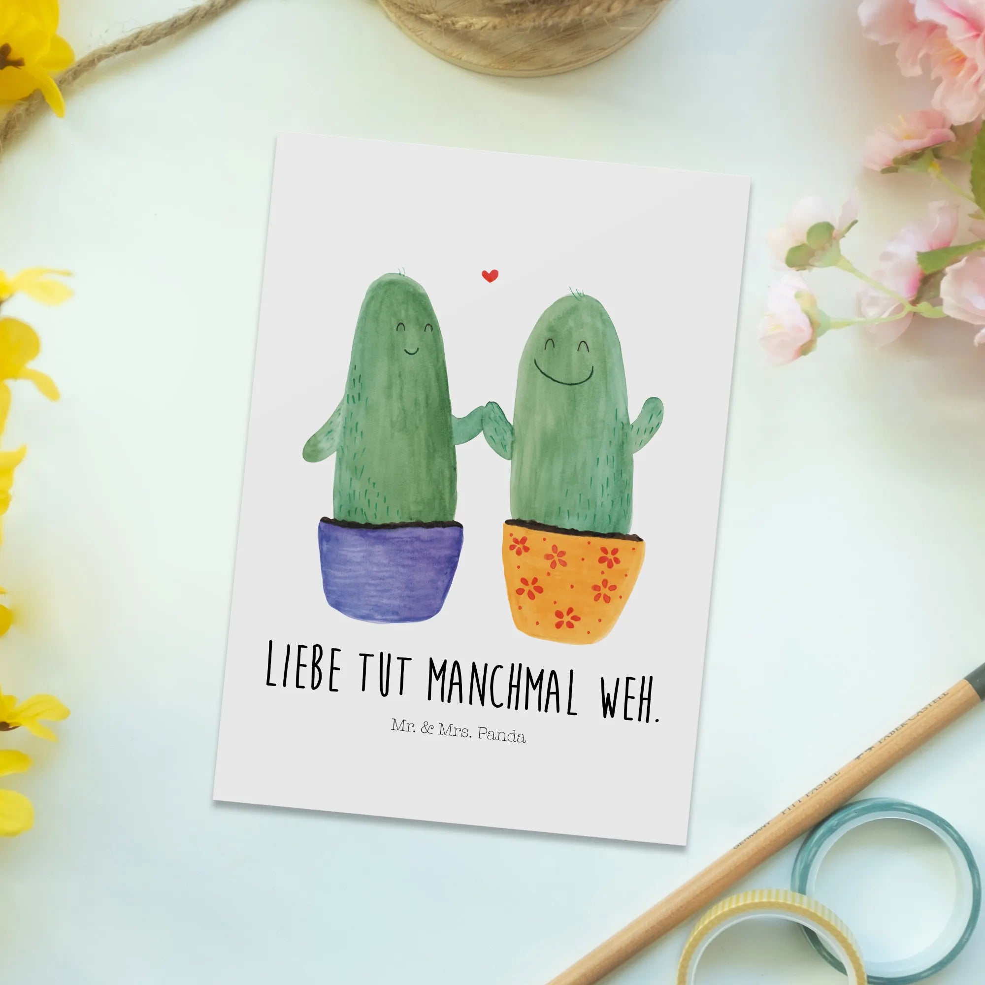 Postkarte Kaktus Liebe