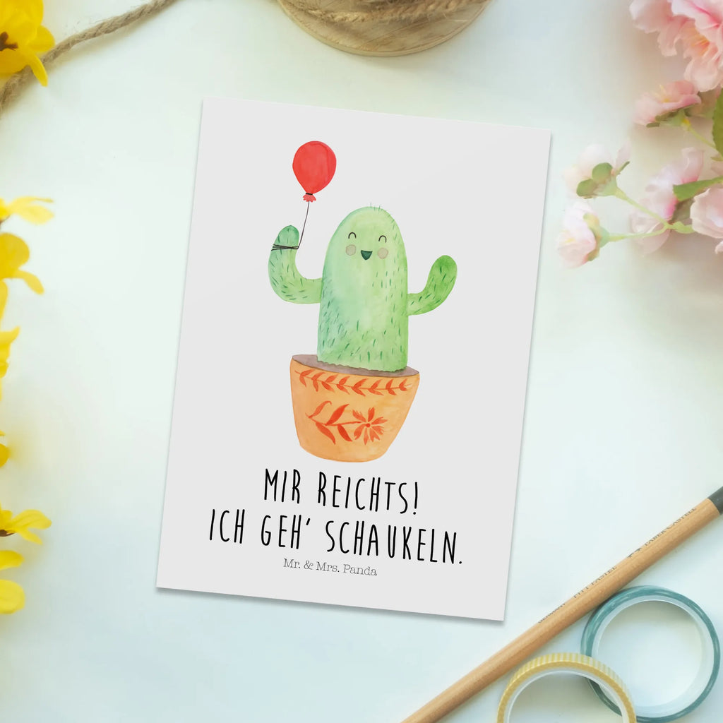 Postcard cactus balloon card, invitation, gift, paper, gift card, Postcard, letter, invitation card, postcards, cactus, cactuses, plants, cactus plant, small green cactus, girlfriend, stress, cacti, joy, boyfriend, exam, office, education, office life, new start, balloon