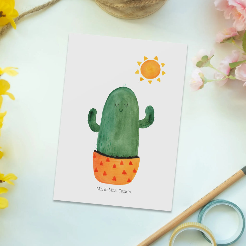 Postkarte Kaktus Sonne