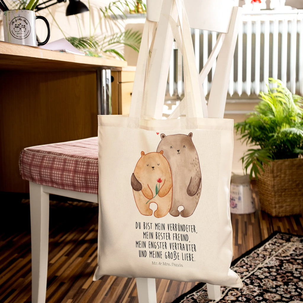 Tote bag Bears in love