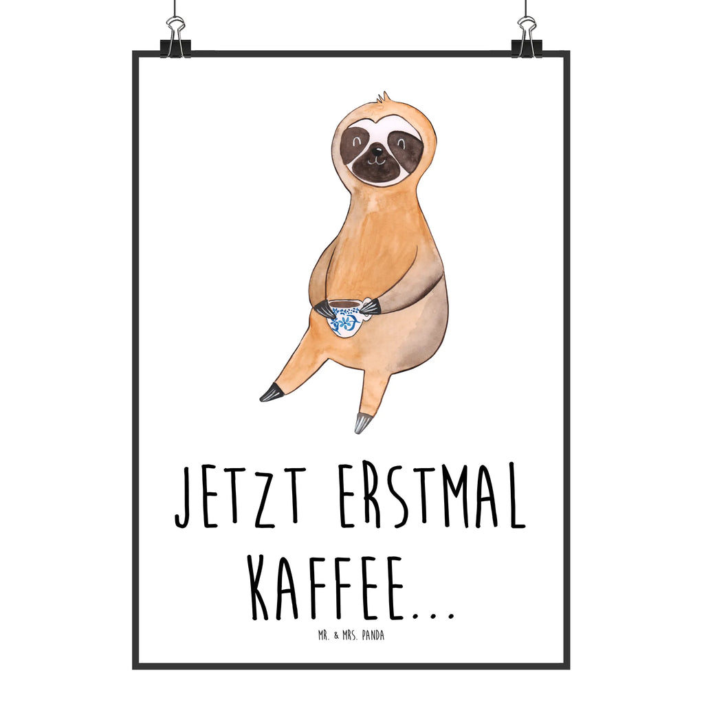 Poster sloth Coffee Plakat, Wandposter, kunst für die wand, kunstposter, wandkunst, wanddruck, Designposter, Kunstdruck, wanddeko, Bild für Wand, Wandbild, Wanddeko Bild, Mr. & Mrs. Panda Poster, Deko Bild, Wanddekoration, Posterdruck, Wandschmuck, grafikposter, kunstdruck poster, drucke, Poster, Bild, Faultier Deko, Faultier Geschenk, Faultier, Frühaufsteher, Coffee, Faultiere, Kaffee, Kaffeetasse, Genießer, Kaffeegetränk, Erster Kaffee, Morgenmuffel, Lieblingstier, faul