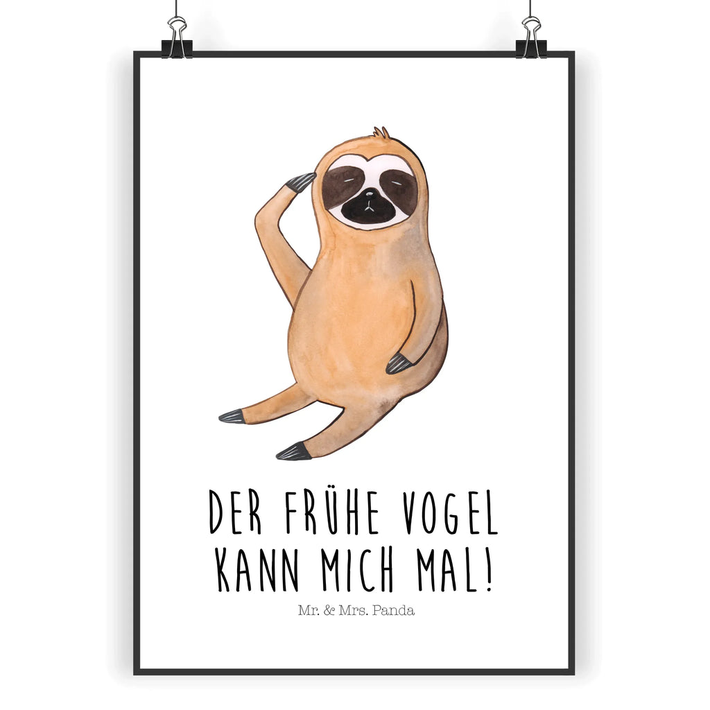 Poster sloth Bird Wandposter, Bild für Wand, Plakat, wandkunst, Kunstdruck, Wanddeko Bild, kunstposter, Poster, grafikposter, Wandbild, Mr. & Mrs. Panda Poster, kunst für die wand, wanddeko, wanddruck, Designposter, Deko Bild, Bild, drucke, Posterdruck, Wanddekoration, Wandschmuck, kunstdruck poster, Faultier Deko, Faultier Geschenk, Faultier, Spinner, Frühaufsteher, Der Frühe Vogel, Morgenmuffel, Früher Vogel, Faultierwelt, Lieblingstier, Faultiere, Vogel, faul