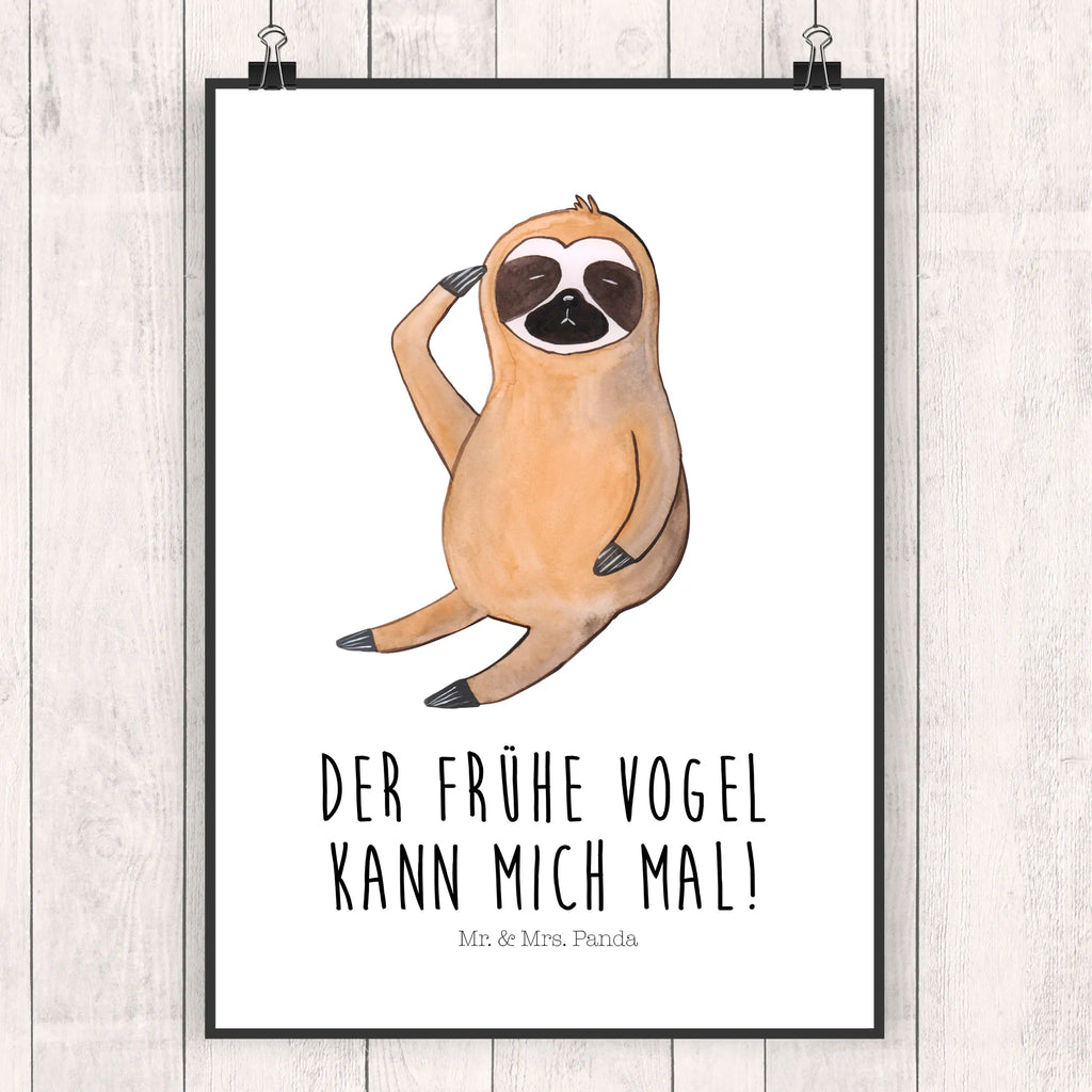 Poster sloth Bird Wandposter, Bild für Wand, Plakat, wandkunst, Kunstdruck, Wanddeko Bild, kunstposter, Poster, grafikposter, Wandbild, Mr. & Mrs. Panda Poster, kunst für die wand, wanddeko, wanddruck, Designposter, Deko Bild, Bild, drucke, Posterdruck, Wanddekoration, Wandschmuck, kunstdruck poster, Faultier Deko, Faultier Geschenk, Faultier, Spinner, Frühaufsteher, Der Frühe Vogel, Morgenmuffel, Früher Vogel, Faultierwelt, Lieblingstier, Faultiere, Vogel, faul