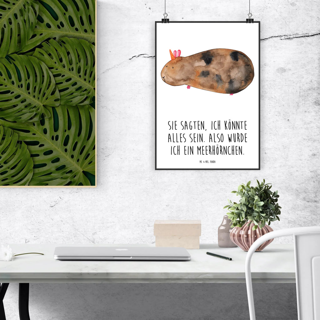 Poster unicorn Guinea pig Wandposter, Kunstdruck, Wanddeko, Raumdekoration, Handgemaltes Poster, Wanddekoration, Küchenposter, Posterdruck, Poster, Wanddeko Bild, Kinderposter, Bild, Designposter, Mr. & Mrs. Panda Poster, Einhorn, Einhörner, Einhorn Deko, Unicorn, Meericorn, Meerhörnchen, Meerschweinchen, Meerschwein