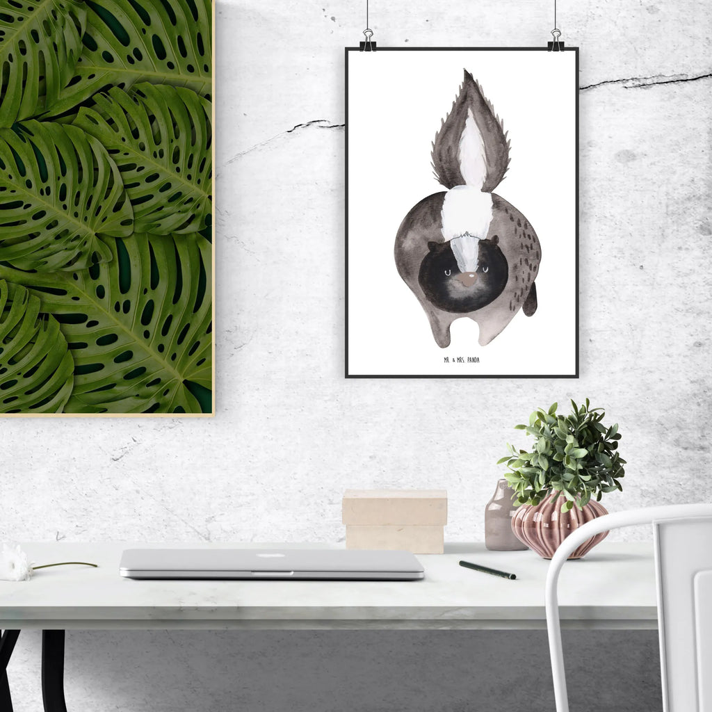 Poster skunk attack Wanddekoration, Kinderposter, Poster, Wanddeko, Küchenposter, Designposter, Handgemaltes Poster, Wandposter, Mr. & Mrs. Panda Poster, Wanddeko Bild, Bild, Posterdruck, Kunstdruck, Raumdekoration, Stinktier, Skunk, Drohung, Stinki, Wildtier, Raubtier, wütend, Stinker