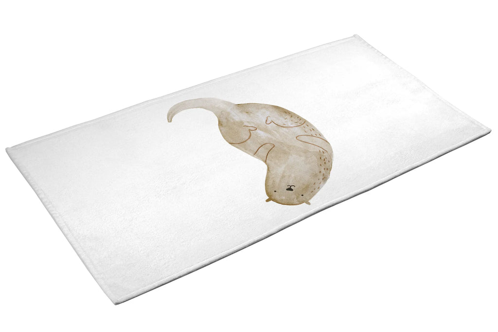 Hand towel otter upside down children, baby, big, bath towel, towels, Towel, bathroom, otter, marten, sea otter, European otter, water mammal, aquatic animal, baby otter, predator, water, otter gifts, animal lover, gift ideas for animal lovers, animal, mammal, water animal, gifts for people in love, Otter Sea Otter Lake Otter