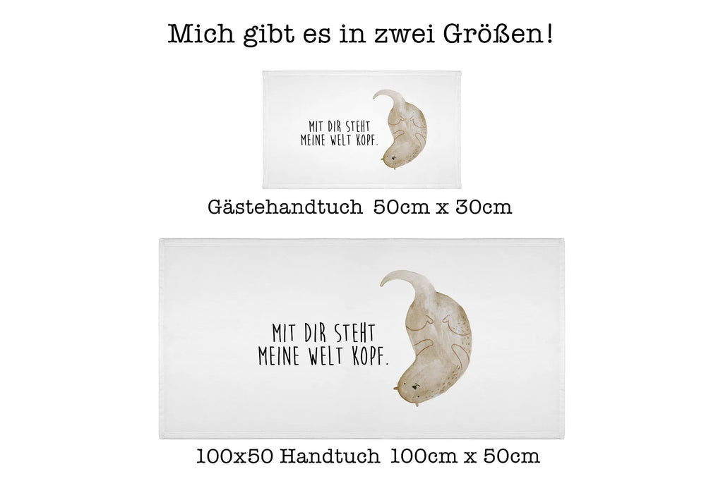 Hand towel otter upside down children, baby, big, bath towel, towels, Towel, bathroom, otter, marten, sea otter, European otter, water mammal, aquatic animal, baby otter, predator, water, otter gifts, animal lover, gift ideas for animal lovers, animal, mammal, water animal, gifts for people in love, Otter Sea Otter Lake Otter