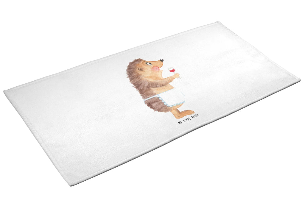 Hand towel Hedgehog wine Towel, bath towel, baby, towels, bathroom, big, children, small animals, cute, funny, cute animal motives, hand drawn, small world, funny sayings, good mood, happy, gifts, gift ideas, special gifts, animal lover, card, hedgehog, wine saying, drinking wine, gift wine drinker, wine decoration, gift wine lover, white wine, wine glass, red wine
