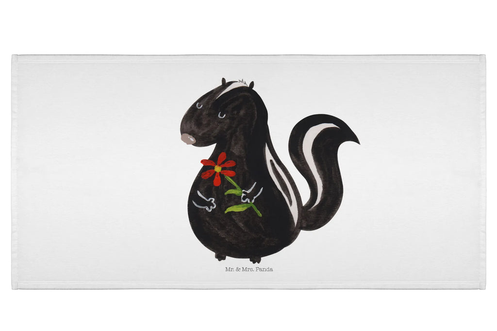 Hand towel skunk flower towels, bath towel, big, children, baby, bathroom, Towel, Skunk, dreamy, dreams, stinker, stink, skunk, predator, wild animal, daydreamer