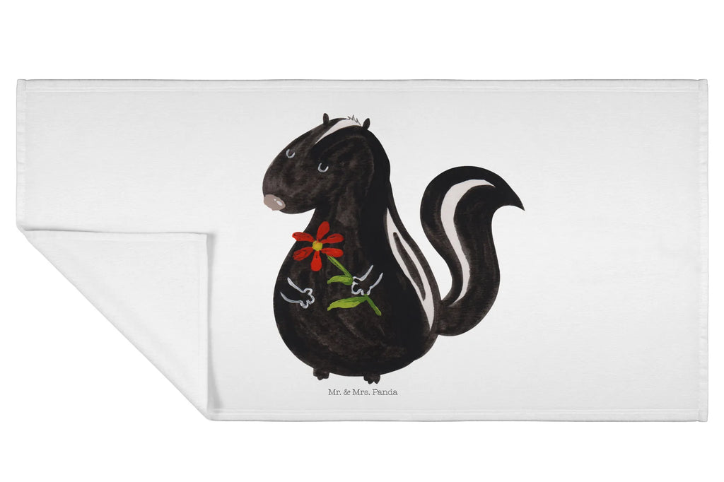 Hand towel skunk flower towels, bath towel, big, children, baby, bathroom, Towel, Skunk, dreamy, dreams, stinker, stink, skunk, predator, wild animal, daydreamer