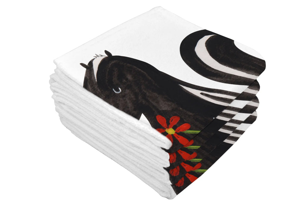Hand towel skunk flower towels, bath towel, big, children, baby, bathroom, Towel, Skunk, dreamy, dreams, stinker, stink, skunk, predator, wild animal, daydreamer