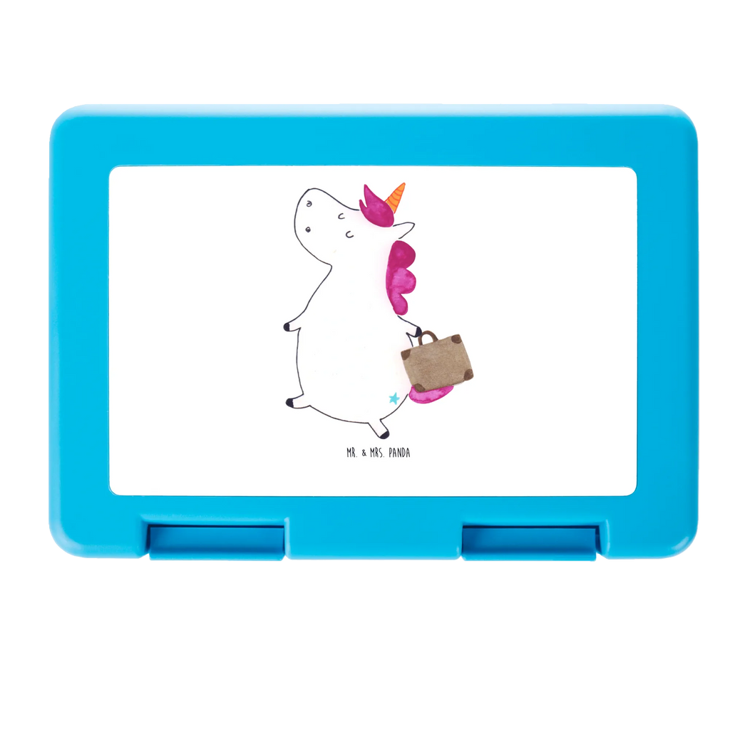 Pudełko na kanapki Jednorożec walizka Brotbox, Snackbox, Lunch box, Butterbrotdose, Brotzeitbox, Einhorn, Einhörner, Einhorn Deko, Unicorn, unicorn, Koffer, Verreisen, Reise, Gepäck, Abenteuer, Erwachsen, Kind, albern, Spaß, lustig, witzig