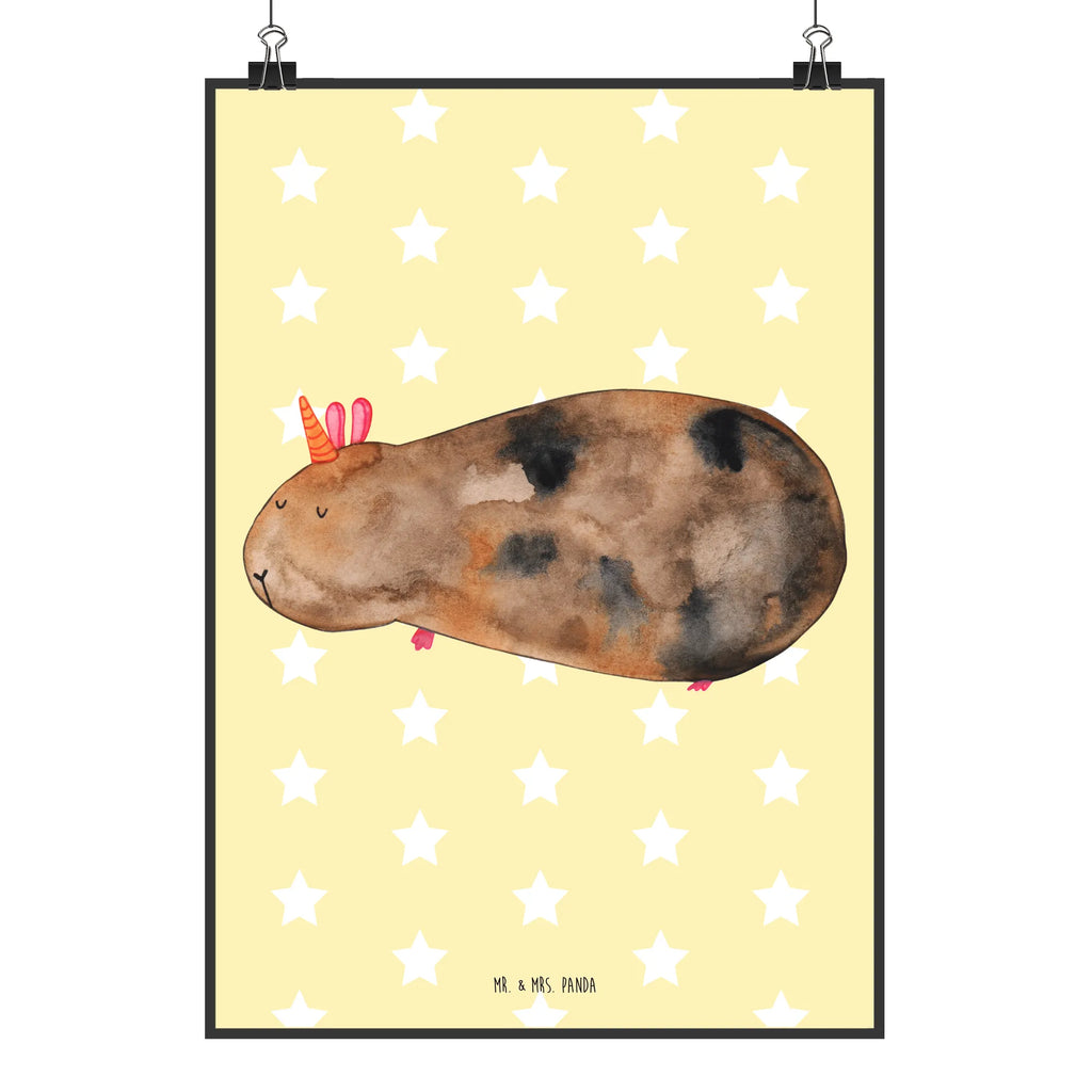 Poster unicorn Guinea pig Wandposter, Kunstdruck, Wanddeko, Raumdekoration, Handgemaltes Poster, Wanddekoration, Küchenposter, Posterdruck, Poster, Wanddeko Bild, Kinderposter, Bild, Designposter, Mr. & Mrs. Panda Poster, Einhorn, Einhörner, Einhorn Deko, Unicorn, Meericorn, Meerhörnchen, Meerschweinchen, Meerschwein