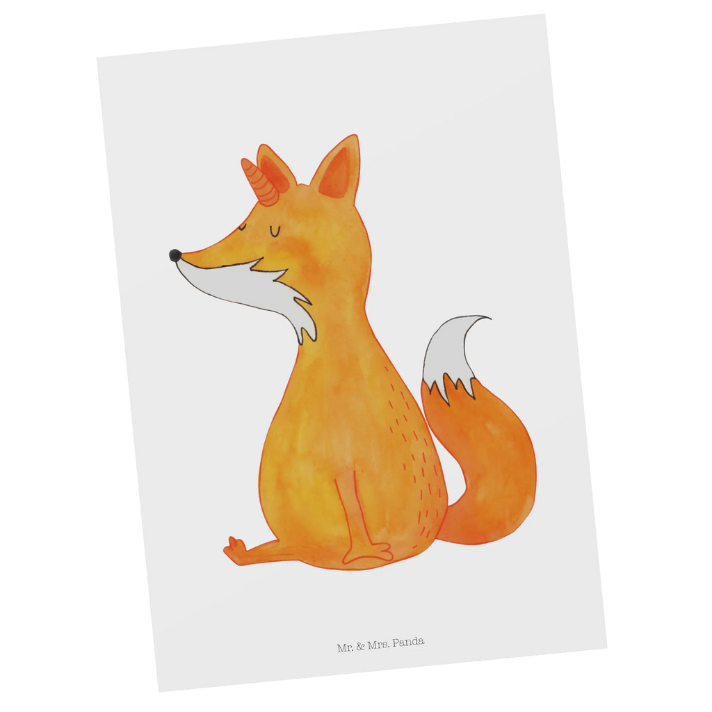 Pocztówka Jednorożec lis Jednorożec, jednorożce, dekoracje jednorożca, jednorożec