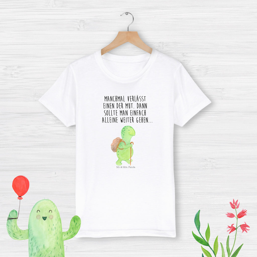 Organic Kinder T-Shirt Schildkröte Wanderer Kinder T-Shirt, Kinder T-Shirt Mädchen, Kinder T-Shirt Jungen, Schildkröte, Schildkröten, Motivation, Motivationsspruch, Motivationssprüche, Neuanfang