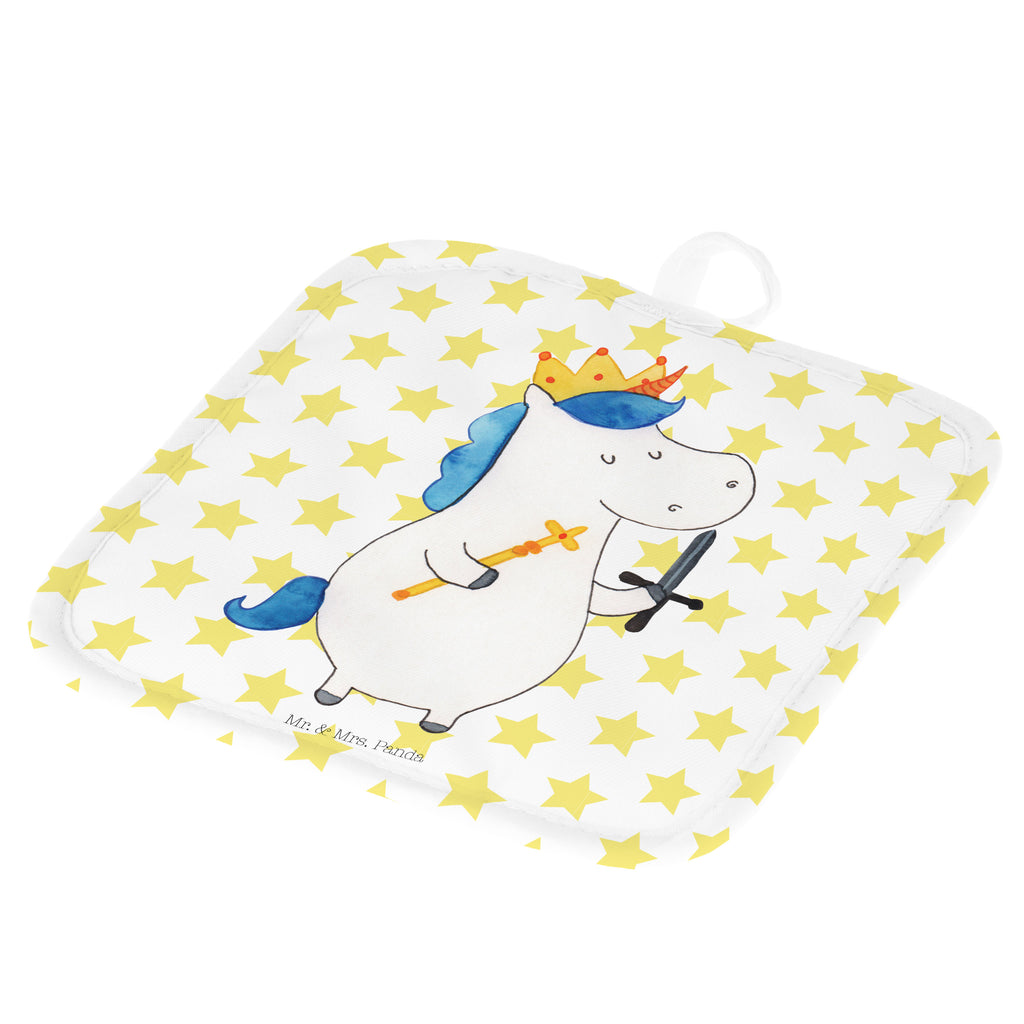 2-elementowy zestaw podkładek pod garnki jednorożec Król z mieczem Jednorożec, jednorożce, dekoracje jednorożca, jednorożec