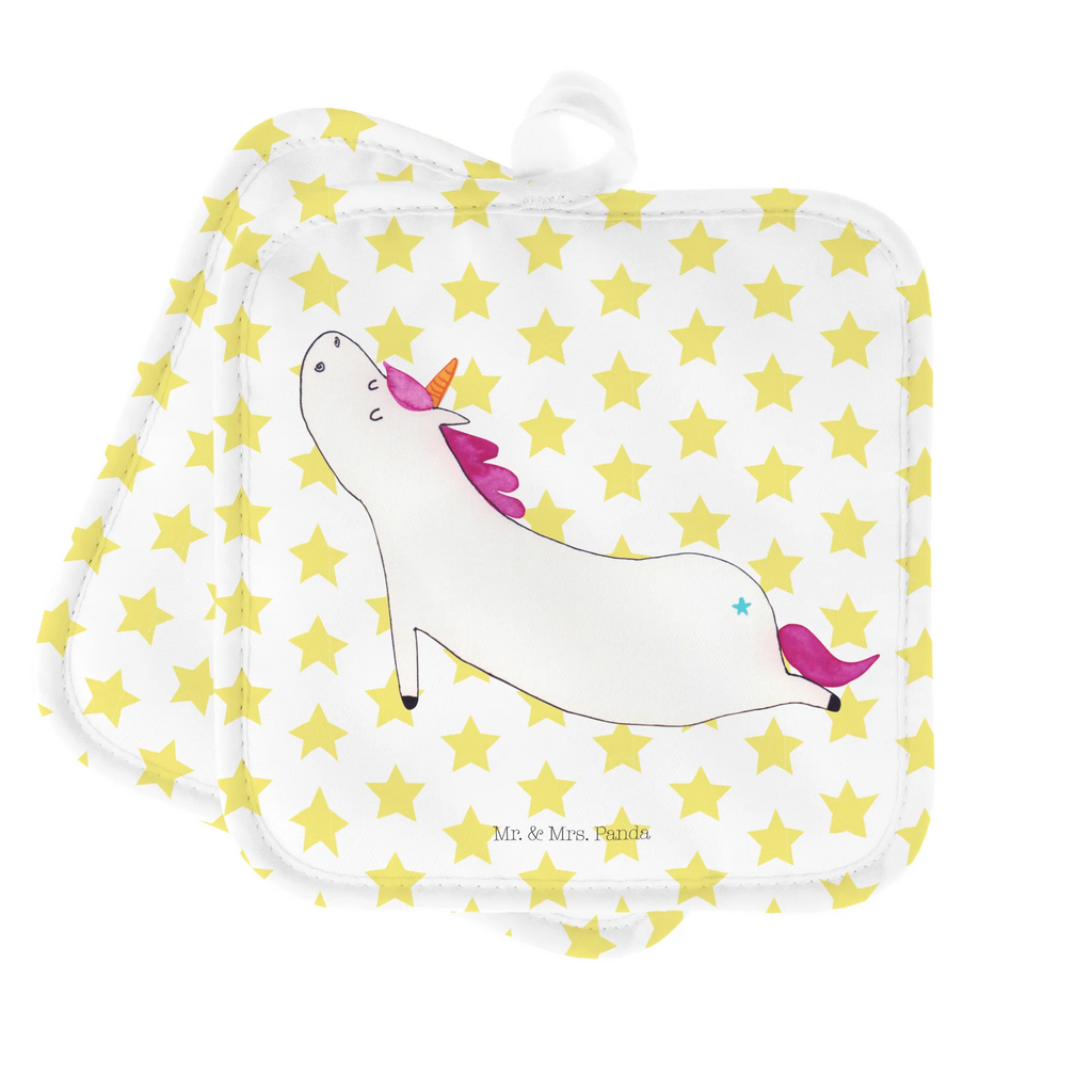 2-elementowy zestaw podkładek pod garnki jednorożec joga Jednorożec, jednorożce, dekoracje jednorożca, jednorożec