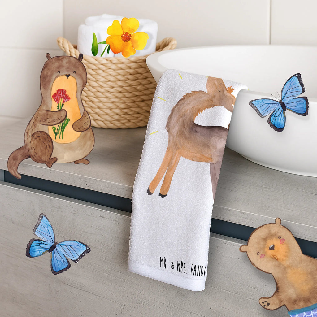 Hand towel lama Proud bathroom, big, children, baby, bath towel, towels, Towel, Llama, llama, alpaca, trendy animal, Hippie, New start, Best friend, Girlfriend, Girlfriends, Outsider, Buddy, Family, Different, Proud, Lama, Llamas