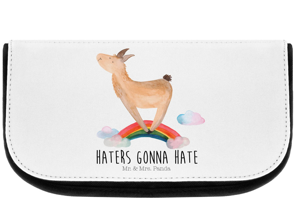 Cosmetics bag lama rainbow Bag, Toilet bag, Mudflap case, Cosmetics, Sludge bag, Cosmetic bag, Wallet, Make-up bag, Llama, llama, alpaca, trendy animal, School, Haters gonna hate, Haters, Outsider, Cloud country, Self-employed, Rainbow, Hobby, Lama, Lamas, Abi, Freedom
