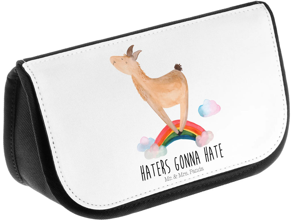 Cosmetics bag lama rainbow Bag, Toilet bag, Mudflap case, Cosmetics, Sludge bag, Cosmetic bag, Wallet, Make-up bag, Llama, llama, alpaca, trendy animal, School, Haters gonna hate, Haters, Outsider, Cloud country, Self-employed, Rainbow, Hobby, Lama, Lamas, Abi, Freedom