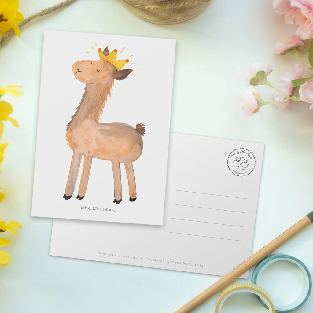 Postcard lama king Karte, Geschenkkarte, Ansichtskarten, Grußkarte, Einladungskarte, Einladung Geburtstag, Dankeskarte, Ansichtskarte, Einladungskarten Geburtstag, Geburtstagskarte, Einladung, Postkarte, Lama, Alpaka, Königin, Abitur, König, Büro Kollege, Freundin, Kollegin, Lamas, Vorgesetzter, Abi, Papa, Mama, Chef