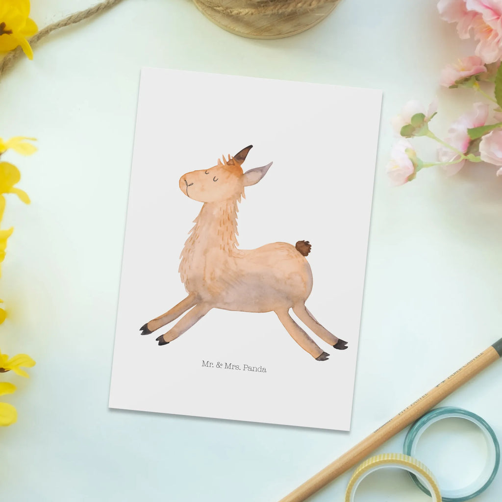 Postkarte Lama Springen Motivkarte, einzelkarte, Ansichtskarten, spruchkarte, Designkarte, kunstkarte, Postkarte, Kunstkarten, Fotokarte, bildkarte, Ansichtskarte, Postkarten, Grußkarte, Lama, Alpaka, Glück, Liebeskummer, Happy Day, Start, Guten Morgen, Fröhlich, Neustart, Freundin, Lieblingstag, Lamas, Abitur, Prüfung
