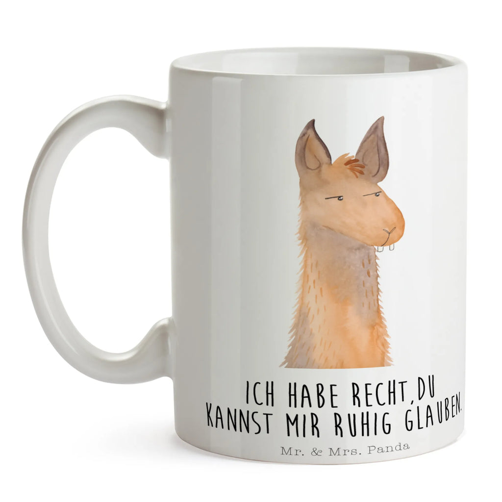 Tasse Lamakopf genervt Teetasse, Bürotasse, Tasse mit Zitaten, Porzellantasse, Keramiktasse, Tasse mit Motiven, Tasse, Geschenktasse, Kaffeetasse, Lama, Alpaka, Partnerin, Chefin, Büroalltag, Freundin, genervt sein, Büro, beste Freundin, Azubi, Lamas, Chef, Recht haben