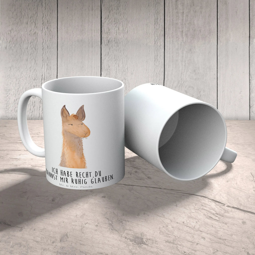 Tasse Lamakopf genervt Teetasse, Bürotasse, Tasse mit Zitaten, Porzellantasse, Keramiktasse, Tasse mit Motiven, Tasse, Geschenktasse, Kaffeetasse, Lama, Alpaka, Partnerin, Chefin, Büroalltag, Freundin, genervt sein, Büro, beste Freundin, Azubi, Lamas, Chef, Recht haben