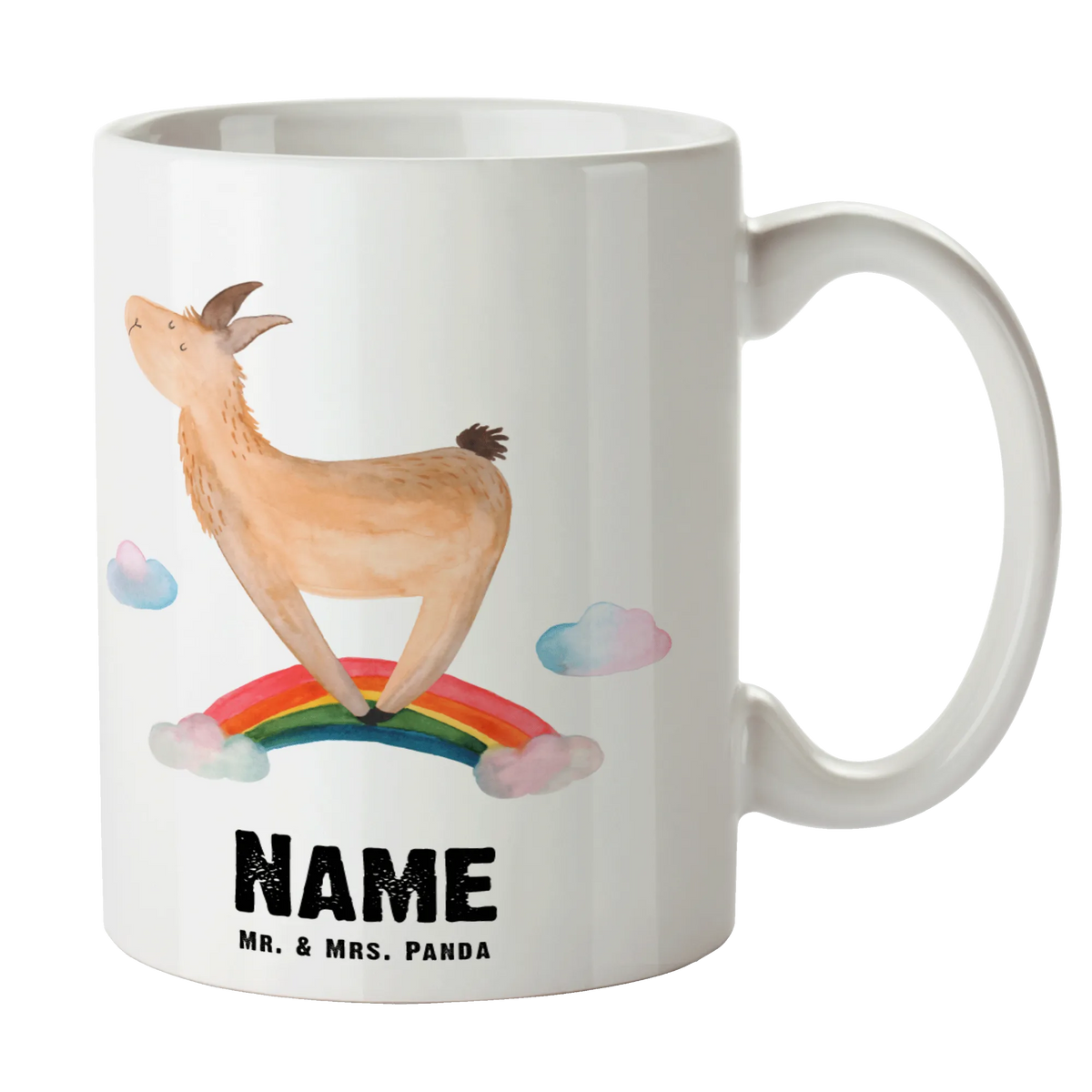 Personalised cup lama rainbow Llama, llama, alpaca, trendy animal, Lamas, Cloud country, Self-employed, Rainbow, School, Abi, Lama, Hobby, Freedom, Haters gonna hate, Outsider, Haters