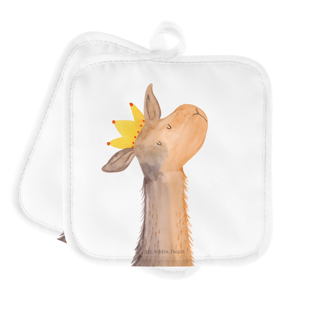 2-elementowy zestaw podkładek pod garnki Głowa lamy król Lama, Alpaka