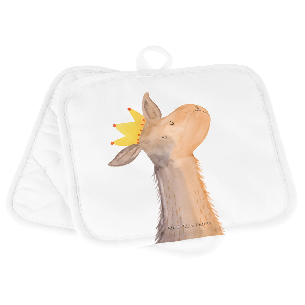 2-elementowy zestaw podkładek pod garnki Głowa lamy król Lama, Alpaka