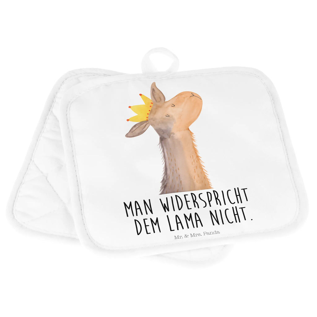 2-elementowy zestaw podkładek pod garnki Głowa lamy król Lama, Alpaka