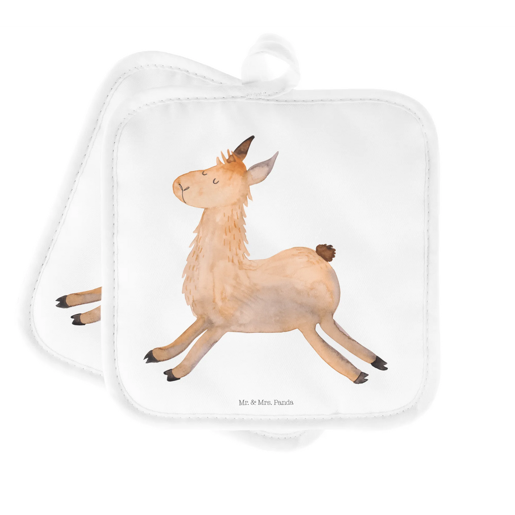 2-elementowy zestaw podkładek pod garnki lama Skakanie Lama, Alpaka