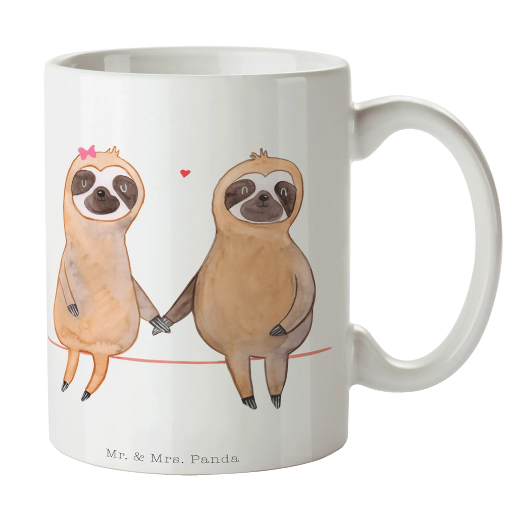Tasse Faultier Pärchen Teetasse, Tasse, Keramiktasse, Geschenktasse, Porzellantasse, Tasse mit Motiven, Kaffeetasse, Tasse mit Zitaten, Bürotasse, Faultier, Faultier Geschenk, Faultier Deko, Faultierpärchen, Langsamkeit, faul, verliebt, Faultierliebe, Liebespaar, Faultiere, Liebe, Beziehung, gemeinsam, relaxen, Lieblingstier, Pärchen, verlobt
