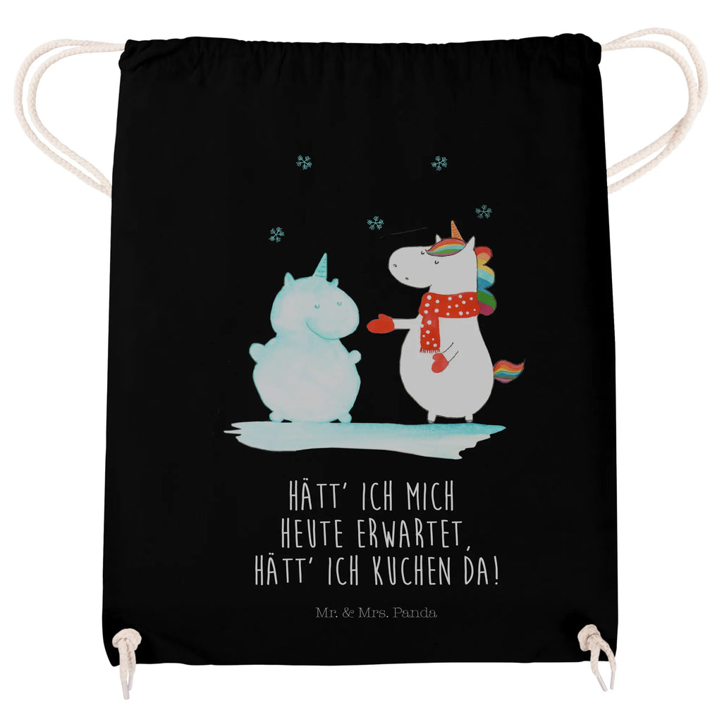 Drawstring bag unicorn snowman hipster, sports bag, gym bag, bag, jute bag, carrier bag, unicorn, unicorns, Cake, present, Cap, Gloves, Winter, Christmas Motif, Christmas, Snow, Snowman, Cold, X-Mas, Unicorn, winter gift