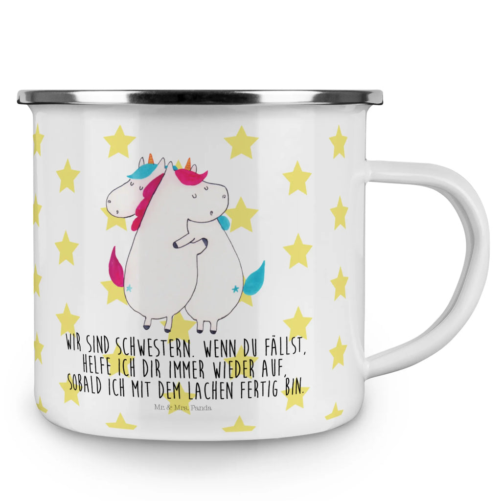 Kempingowy kubek emaliowany Jednorożce Przytulanie reisetasse, Emaille Becher, Campingtasse, becher emaille, Metalltasse, Emaille Tasse, Tasse Emaille, emaillebecher, metallbecher, Tasse, Reisebecher, Teebecher, wandertasse, wanderbecher, Blechtasse, Kaffeetasse, Teetasse, Kaffeebecher, blechbecher, Becher, Emailletasse, Pott, Trinkbecher, Campingbecher, Unicorn, Einhorn, Einhörner, Einhorn Deko, Freundin, Liebe, Geschwister, Freundinnen, Schwester, Sister, BFF, Schwestern, Familie