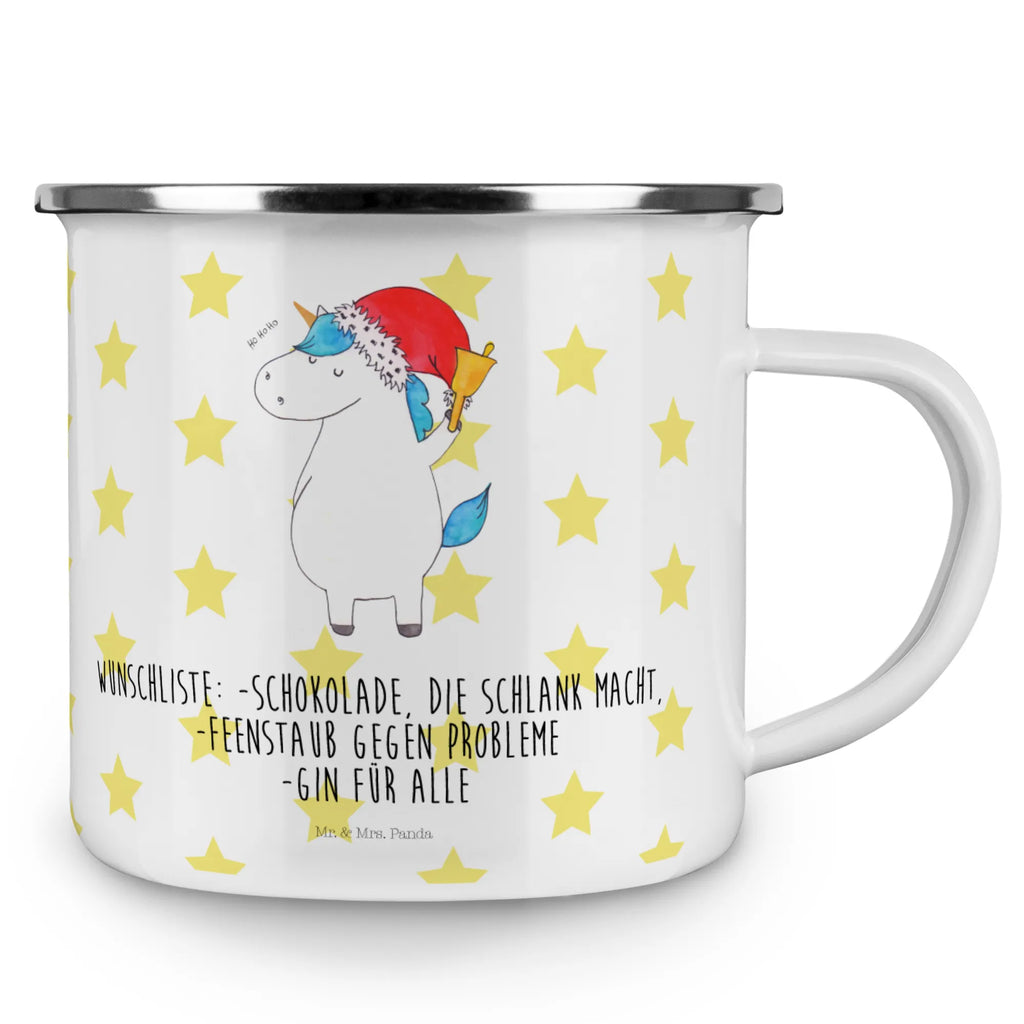 Enamel camping mug unicorn Santa Claus outdoor cup, camp coffee mug, adventure mug, lightweight camping mug, travel mug, campfire mug, bushcraft mug, enamel drinking mug, metal camping mug, enamel camping cup, stainless steel drinking cup, backpacking mug, hiking mug, camping metal cup, tin coffee cup, camper mug, metal cup, camping mug, steel mug for camping, enamel mug, unicorn, unicorns, santa claus, wish list, fairy dust, christmas, santa, gift, christmas present, Gin, chocolate
