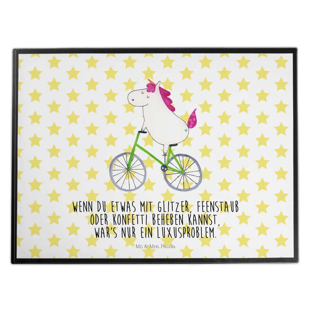 Desk pad unicorn cyclist children, girl, Desk pad, office, underlay, desk, unicorn, unicorns, bike, cyclist gift, fairy dust, luxury problem, present, grief, confetti, love affliction, wheel, cycling