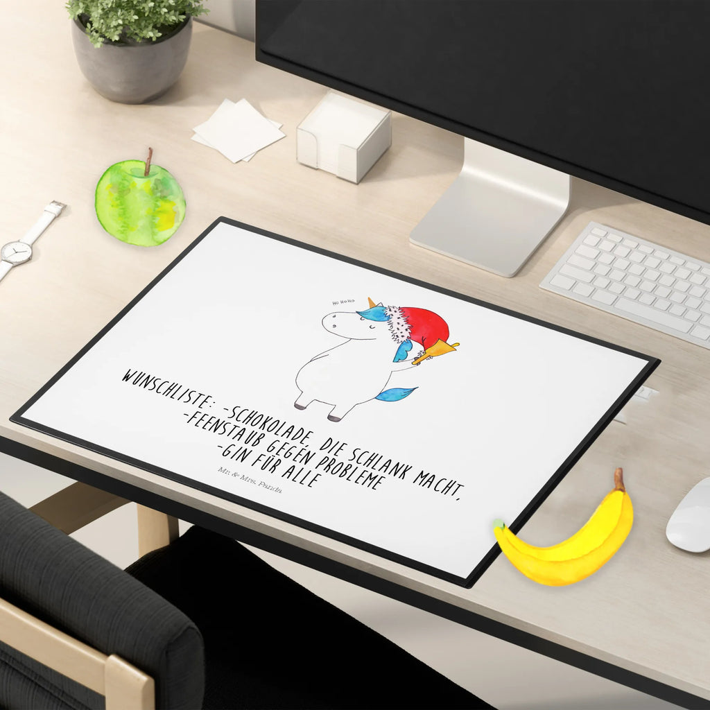 Podkładka na biurko Jednorożec Mikołaj schreibauflage, schreibtischauflagen, schreibauflagen, Schreibunterlage, pultunterlage, Schreibtischauflage, schreibtischunterlage, tischauflage, schreibmatte, tischpads, tischauflagen, schreibtischunterlagen, tischmatten, schreibtischmatte, Schreibtisch Unterlagen, arbeitsmatte, tischmatte, Schreibtisch Matte, Tischunterlage, tischpad, arbeitsunterlage, Einhörner, Unicorn, Einhorn Deko, Einhorn, Weihnachtsmann, Feenstaub, Nikolaus, Schoki, Wunschliste, Gin, Wunschzettel, Weihnachten, Schokolade